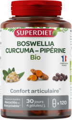 Boswellia Curcuma Pipérine Bio 120 gélules