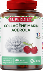 Collagène Marin + Acérola 180 comprimés