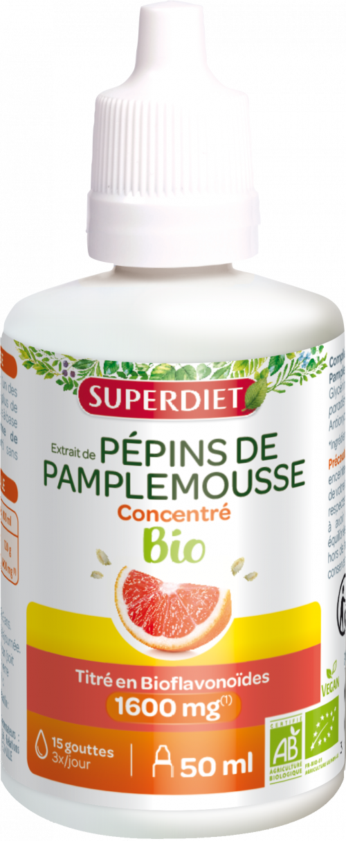 Extrait de pépins Pamplemousse 1600 mg Bio 50 ml