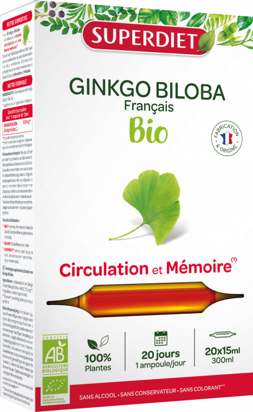Ginkgo Biloba Bio 20 ampoules
