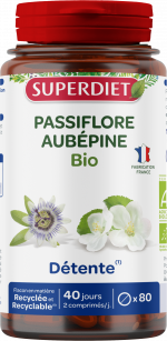 Passiflore Aubépine Bio 80 comprimés